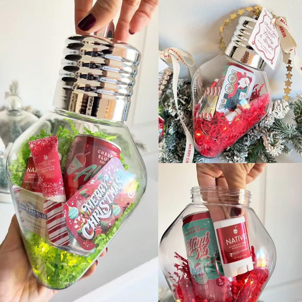 Pendant Lighting Christmas Decor - Barattolo regalo con lampadina di Natale,
