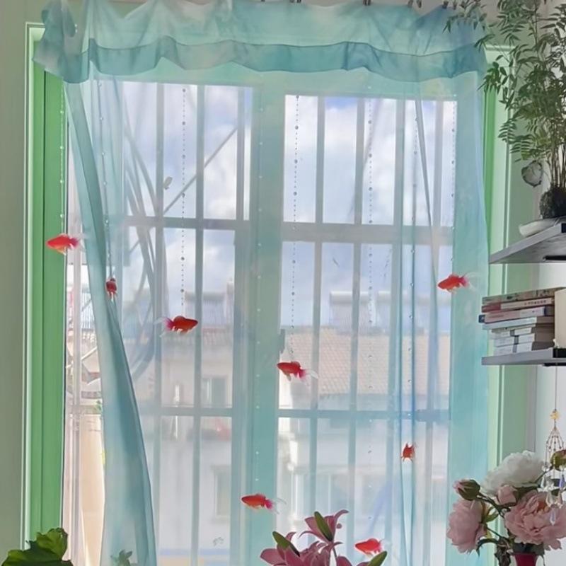 Lighting Decoration Ideas - Tenda Trasparente in Voile Azzurro Chiaro,