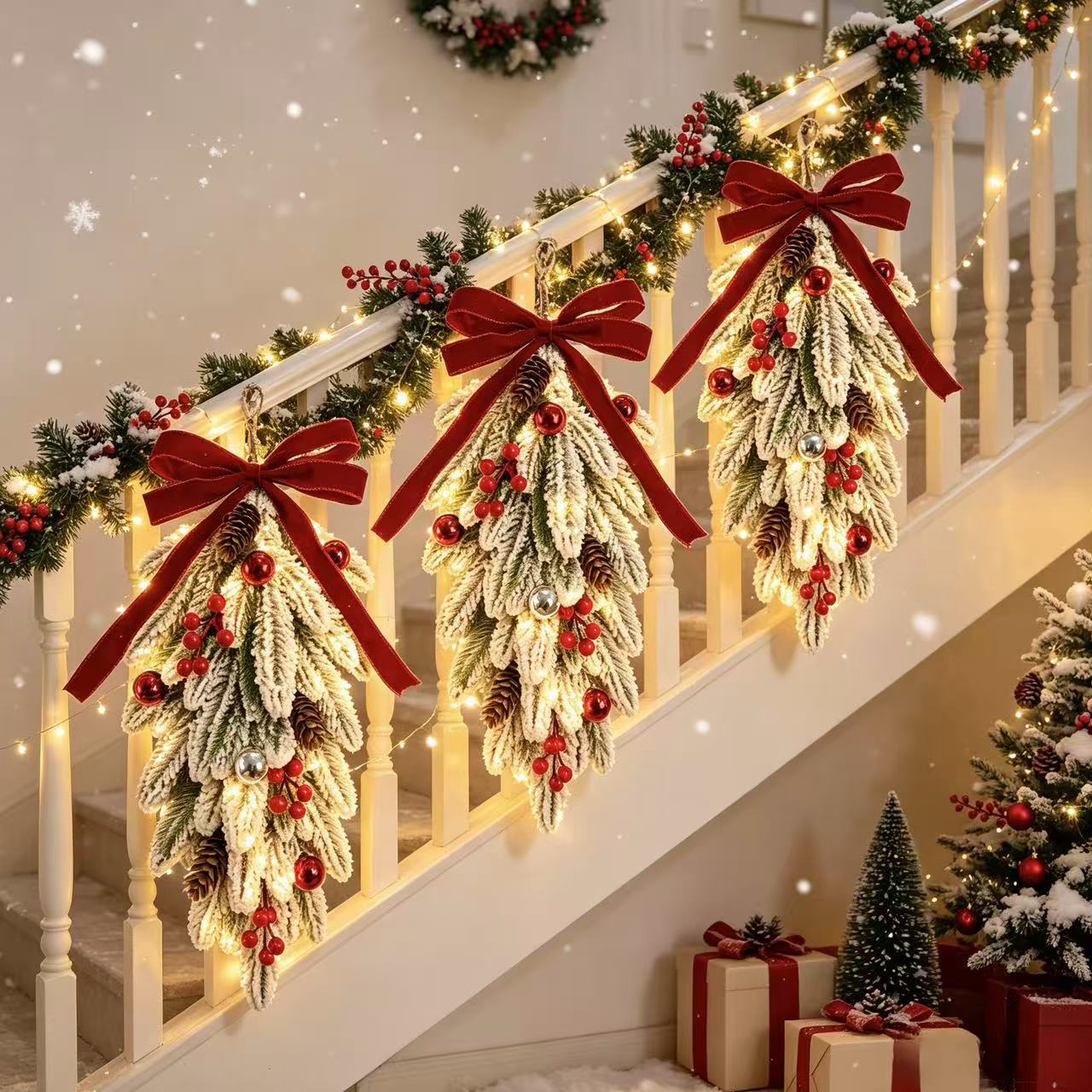 Pendant Lighting Christmas Decor - Ghirlanda Natalizia da 45CM - Decorazione