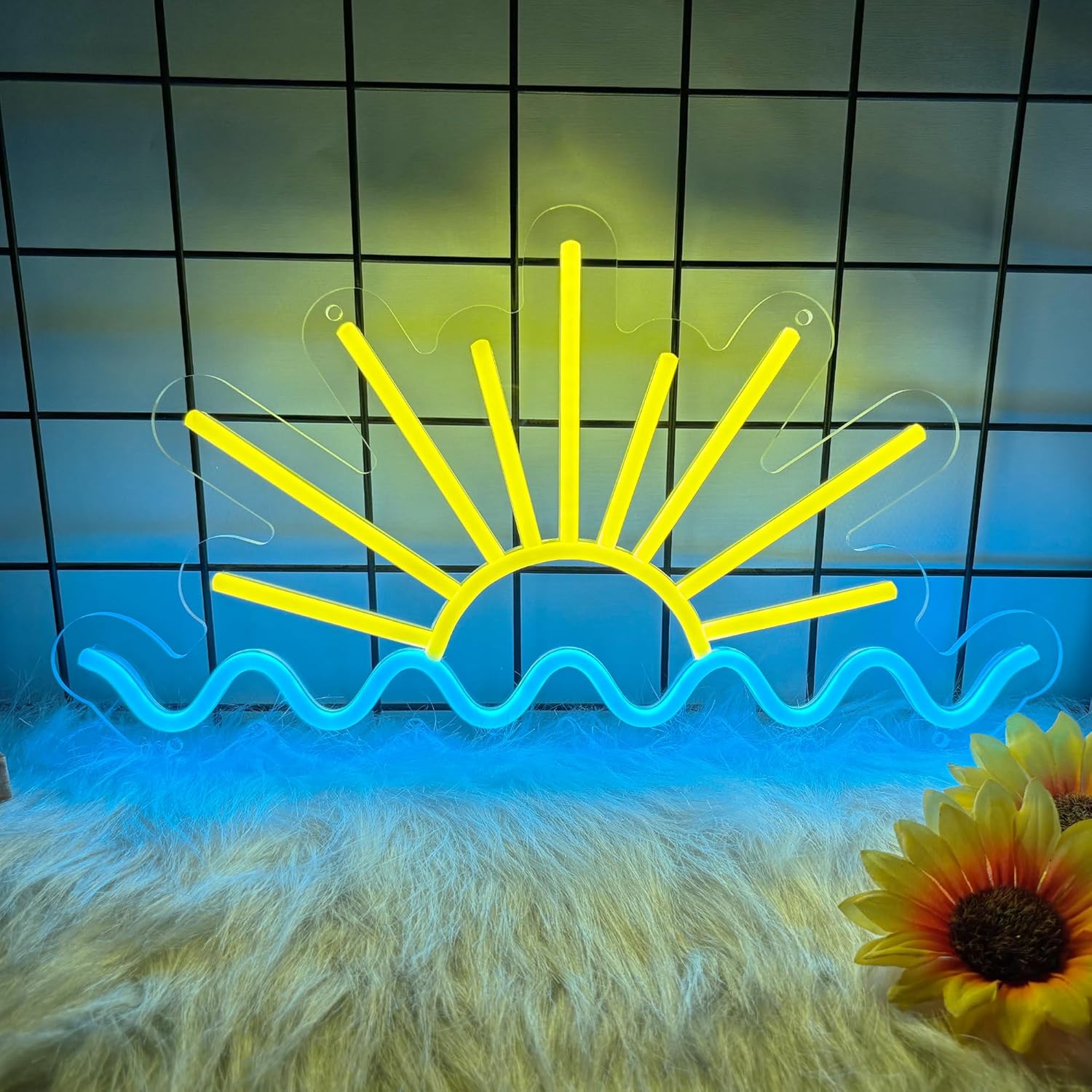 Lighting Decor Sunrise - Insegna al Neon con Effetto Onde
