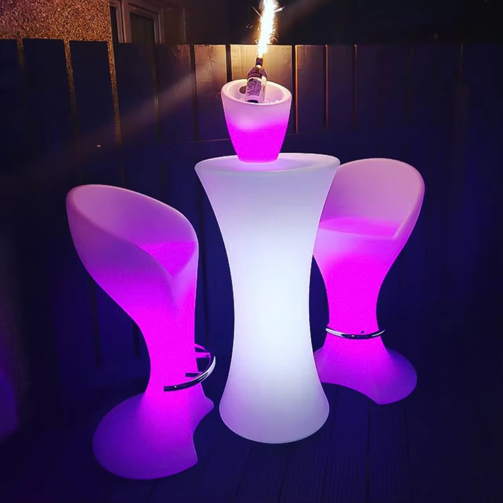 Lighting Decor Rentals - Tavoli Alti da Bar a LED