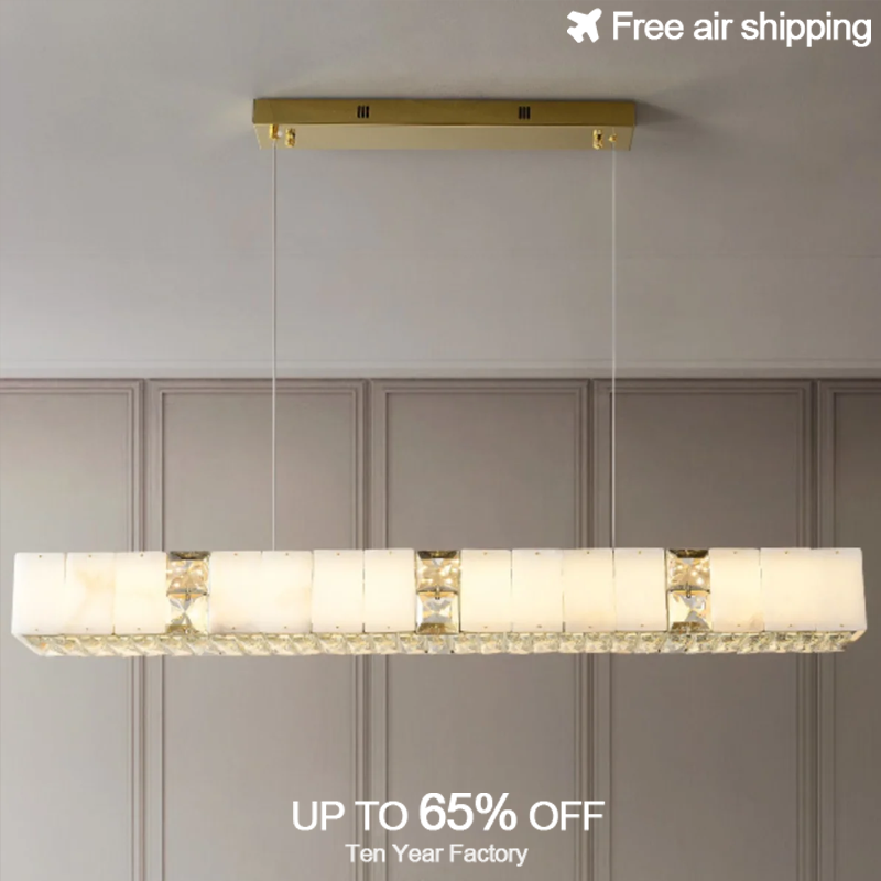 Elements Lighting Decor - Lampadario moderno a LED oro nero