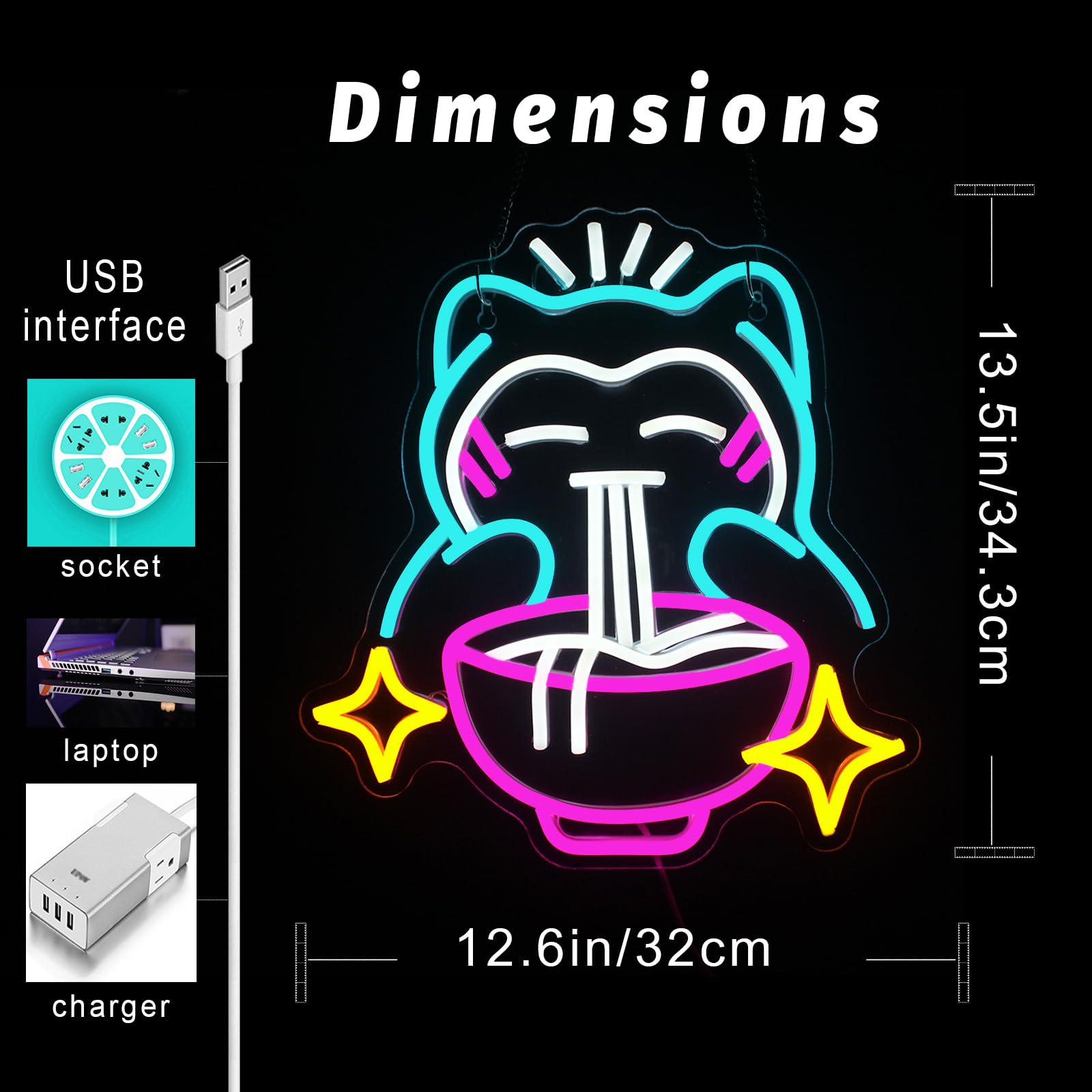 Luce al neon a LED Ramen - Ins - Japanese Lighting Decor recensione e prezzo