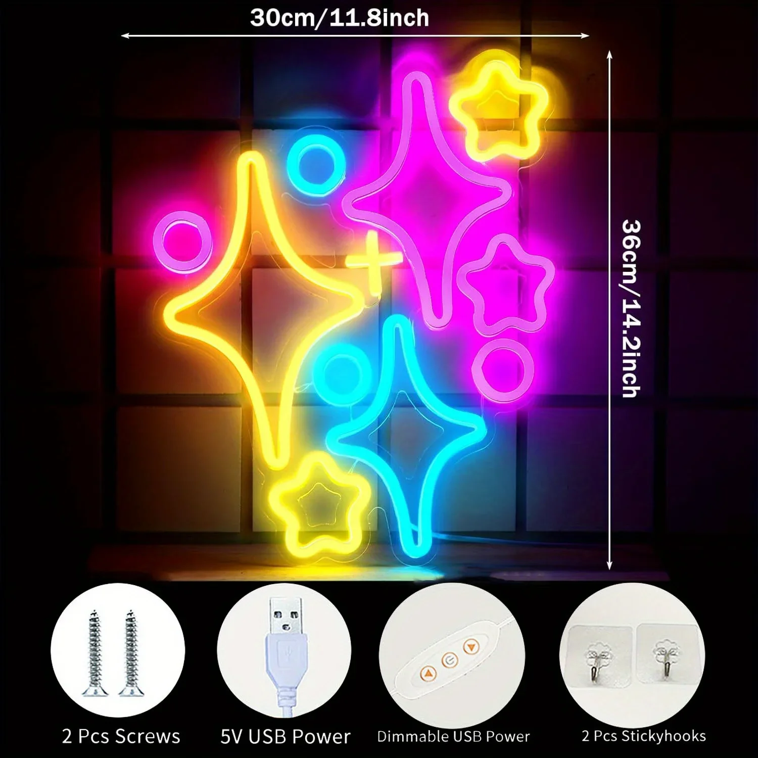 Stelle LED Neon Sign Decorazio - Home Decor Lighting Brands recensione e prezzo