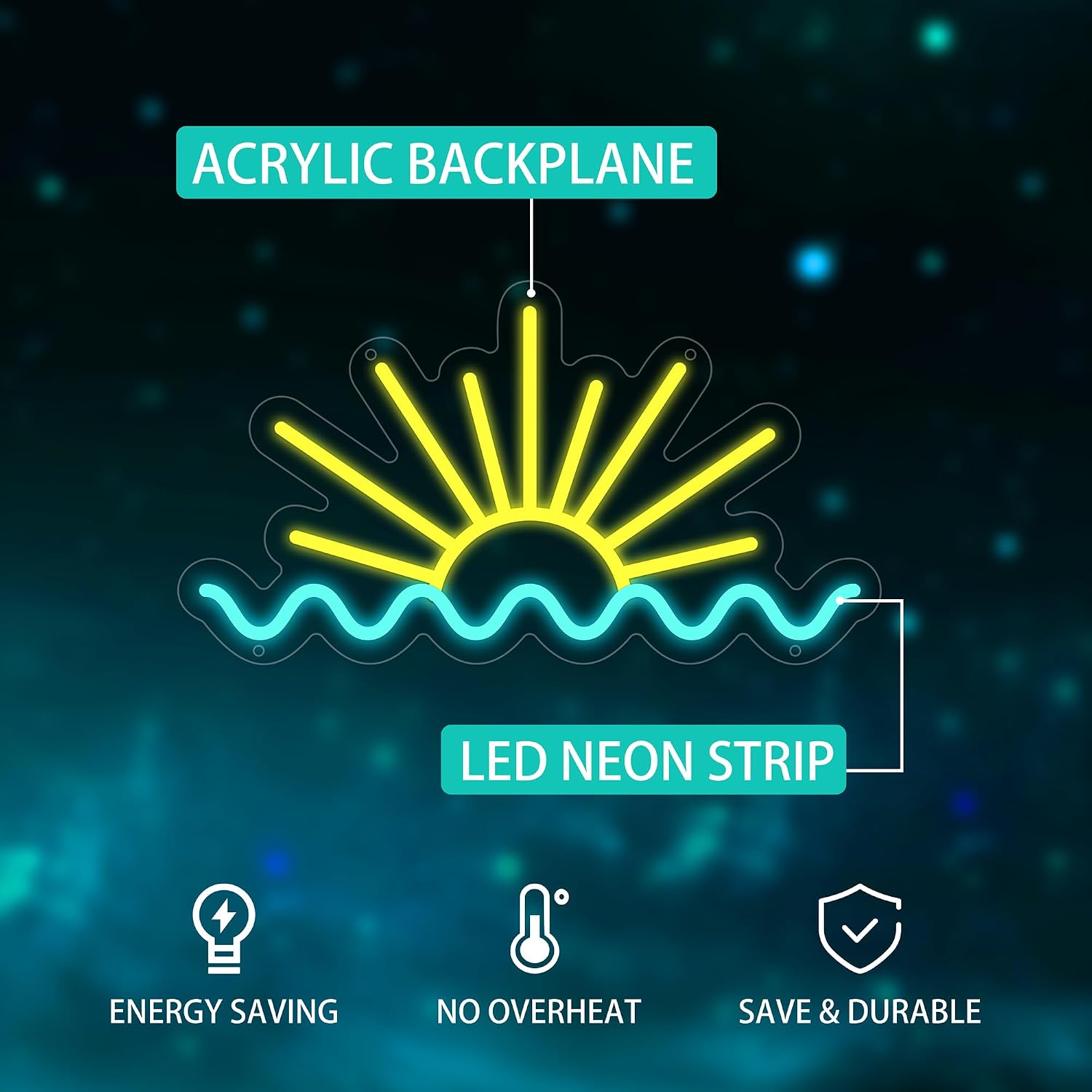 Insegna al Neon con Effetto On - Lighting Decor Sunrise recensione e prezzo